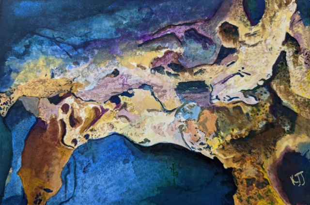 Deep In Carlsbad cavern 4×6 SKU 20201020 watercolor